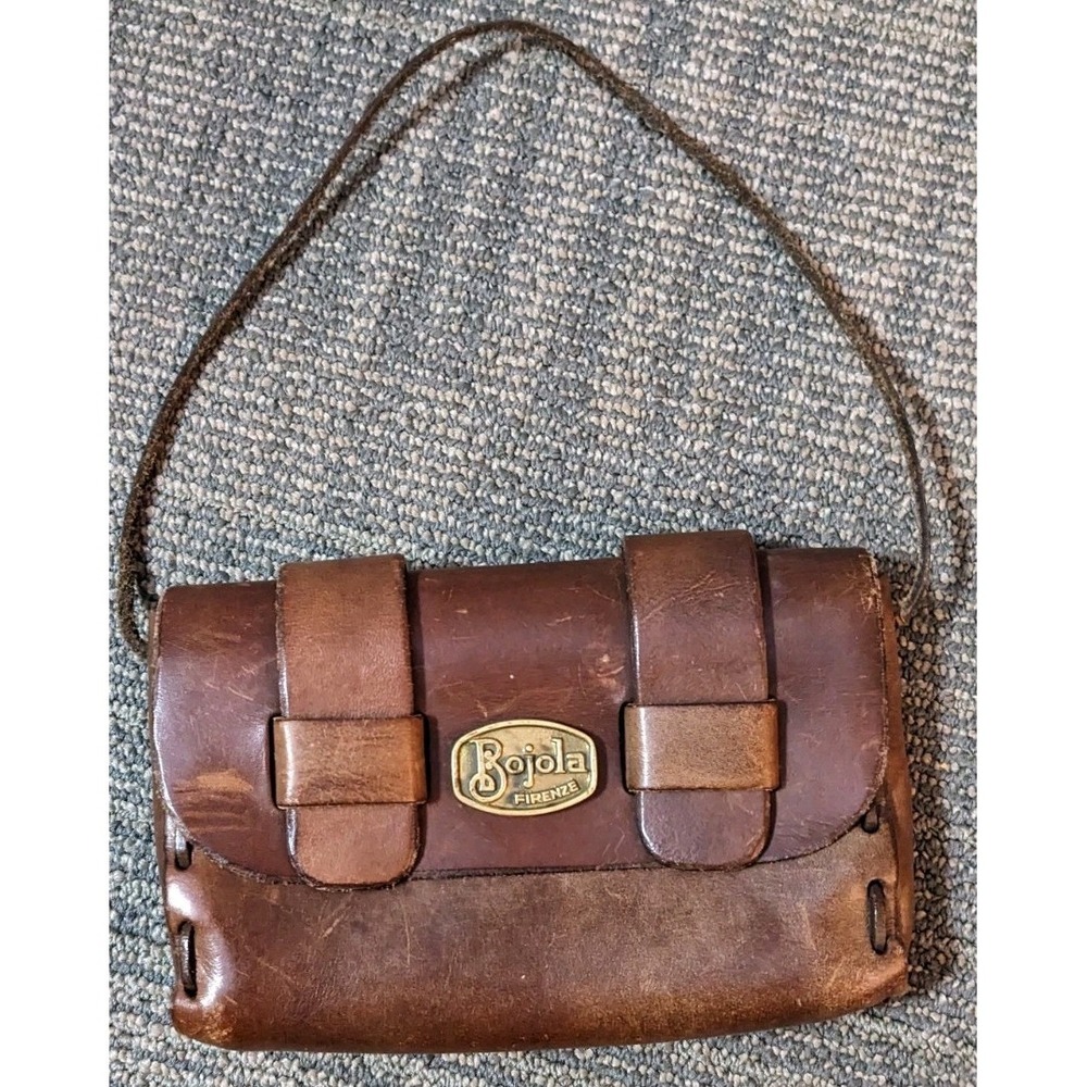 Bojola Firenze Small Leather Saddle Bag Made In Italy‎